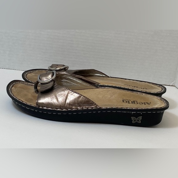 Alegria Pre-Owned Women’s Mil-204 Pewter Slide on Thong US Size 10 - Picture 2 of 6